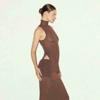 LANGER ROCK AUS TRANSPARENTEM STRICK MIT UMWAND LANGER ROCK AUS TRANSPARENTEM STRICK MIT UMWAND