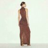 LANGER ROCK AUS TRANSPARENTEM STRICK MIT UMWAND