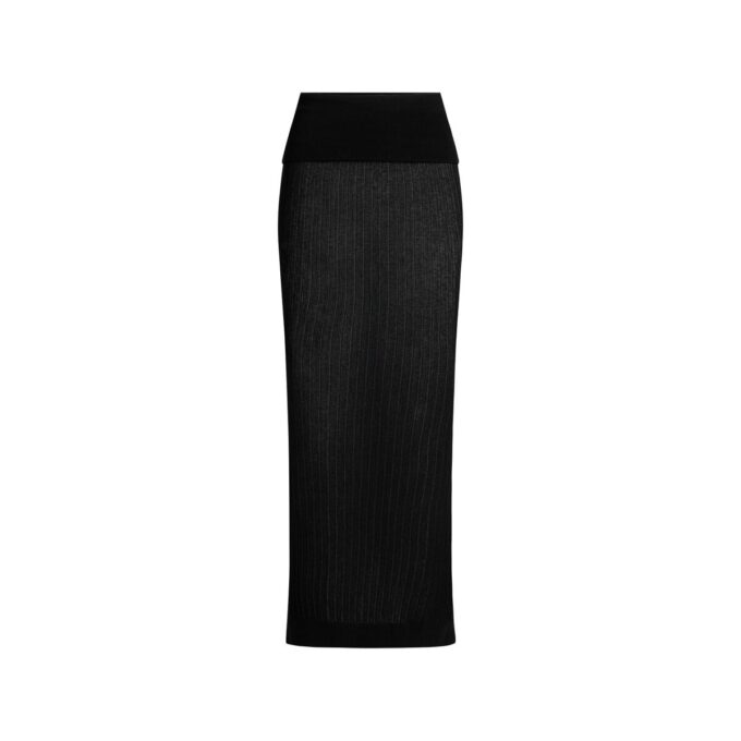 LANGER ROCK AUS TRANSPARENTEM STRICK MIT UMWAND LANGER ROCK AUS TRANSPARENTEM STRICK MIT UMWAND