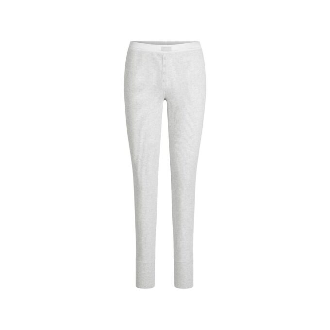 Leggings mit schwerem Waffelknöpfen vorne Leggings mit schwerem Waffelknöpfen vorne