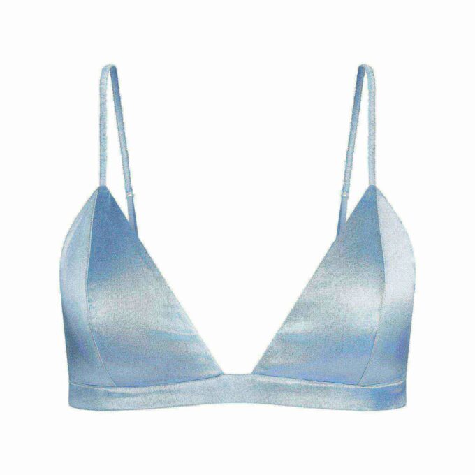 Leicht gefüttertes Dreiecks-Bralette aus Seide Leicht gefüttertes Dreiecks-Bralette aus Seide