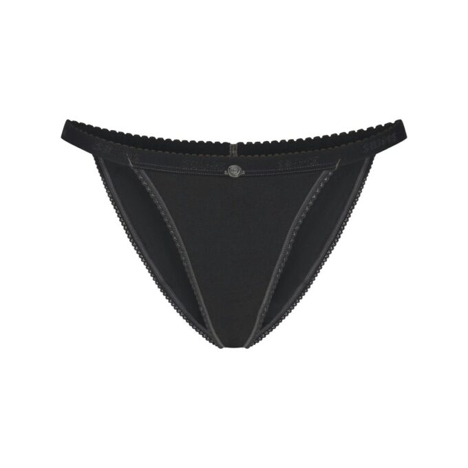 LEICHTER BAUMWOLL-LOGO-PICOT-BIKINI