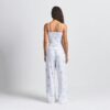 LOGO PLUSH POINTELLE RHINESTONE STRAIGHT LEG PANT LOGO PLUSH POINTELLE RHINESTONE STRAIGHT LEG PANT