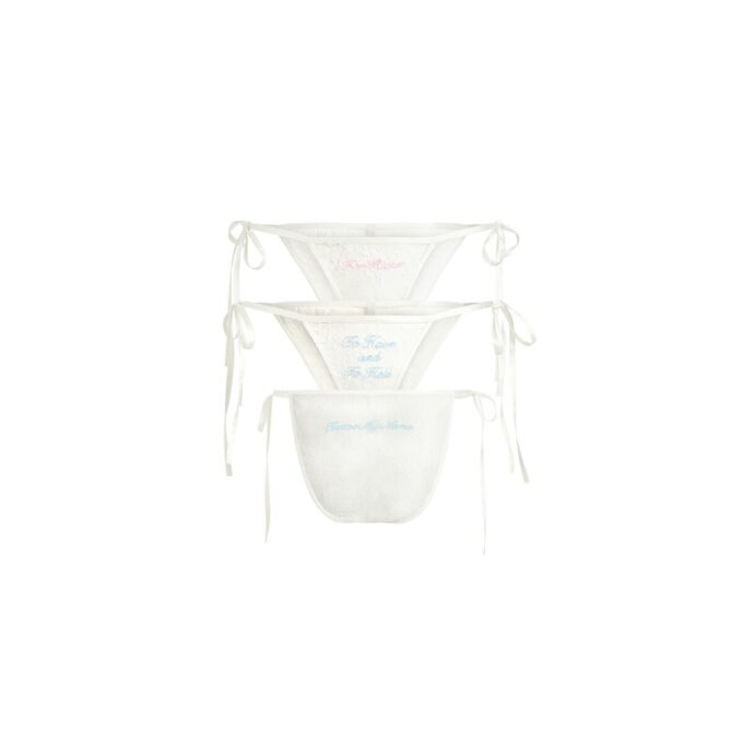 NEUHEIT UNTERWÄSCHE – 3ER-PACK BESTICKTE BIKINI