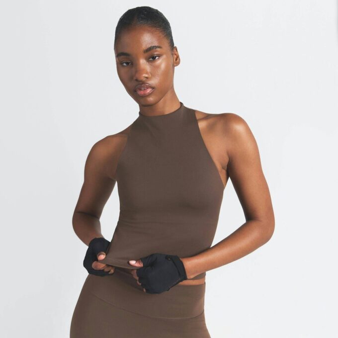 NikeSKIMS MATTE MOCK NECK RACER TANK NikeSKIMS MATTE MOCK NECK RACER TANK