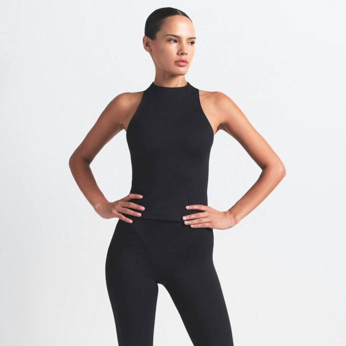 NikeSKIMS MATTE MOCK NECK RACER TANK NikeSKIMS MATTE MOCK NECK RACER TANK