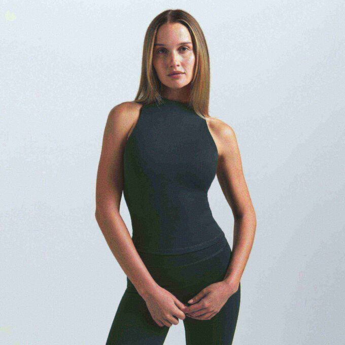 NikeSKIMS MATTE MOCK NECK RACER TANK NikeSKIMS MATTE MOCK NECK RACER TANK