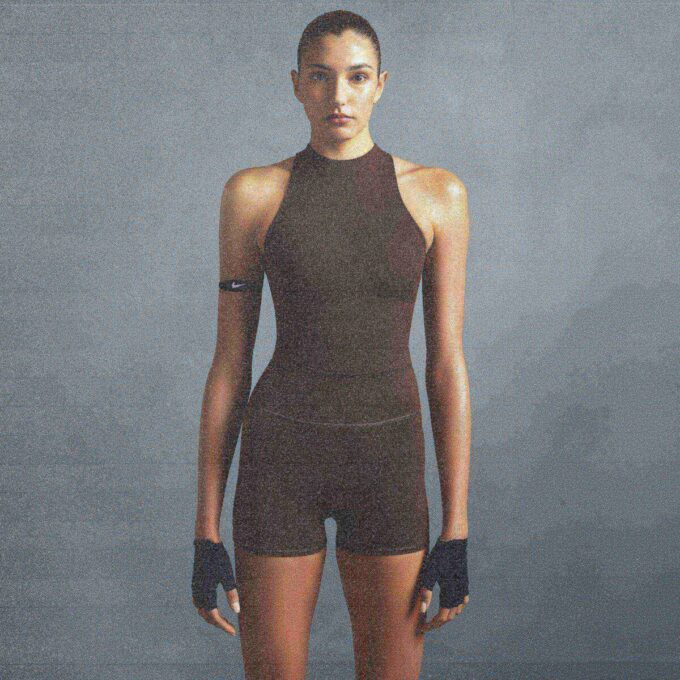 NikeSKIMS MATTE MOCK NECK RACER TANK NikeSKIMS MATTE MOCK NECK RACER TANK