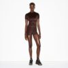 NikeSKIMS SHINE Kurzarm-Top mit Stehkragen NikeSKIMS SHINE Kurzarm-Top mit Stehkragen