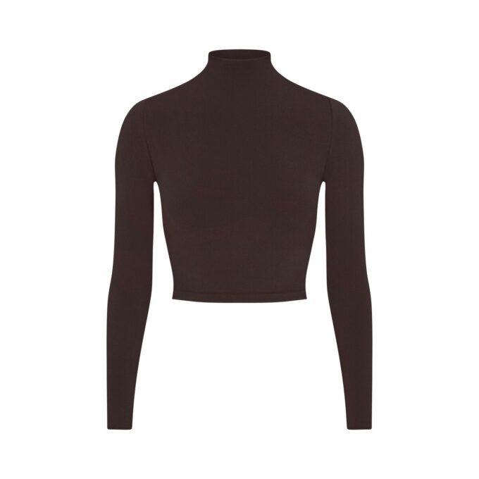 NikeSKIMS VINTAGE NAHTLOSES MOCK NECK CROP TOP NikeSKIMS VINTAGE NAHTLOSES MOCK NECK CROP TOP