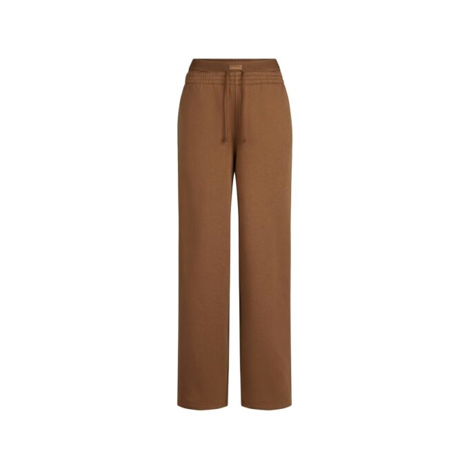 Oversize-Hose aus Baumwollfleece mit doppeltem Bund Oversize-Hose aus Baumwollfleece mit doppeltem Bund