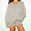 Oversize-Pullover aus Wolle und Kaschmir mit V-Ausschnitt