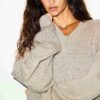 Oversize-Pullover aus Wolle und Kaschmir mit V-Ausschnitt