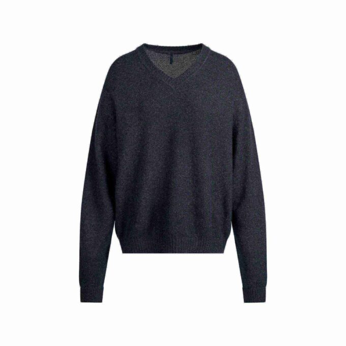 Oversize-Pullover aus Wolle und Kaschmir mit V-Ausschnitt Oversize-Pullover aus Wolle und Kaschmir mit V-Ausschnitt