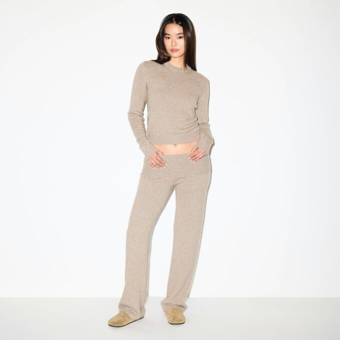 Pullover aus Wolle und Kaschmir mit Rundhalsausschnitt