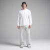 SCHWERES BAUMWOLL-HERREN-Langarmshirt mit lockerer Passform SCHWERES BAUMWOLL-HERREN-Langarmshirt mit lockerer Passform