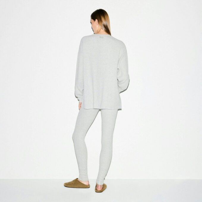 SCHWERES WAFFEL-OVERSIZE-RUNDHALS-SHIRT SCHWERES WAFFEL-OVERSIZE-RUNDHALS-SHIRT