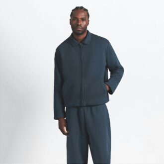 SCHWERGEWICHTIGE FLEECE-HERRENJACKE MIT SHERPA-FUTTER UND REISSVERSCHLUSS