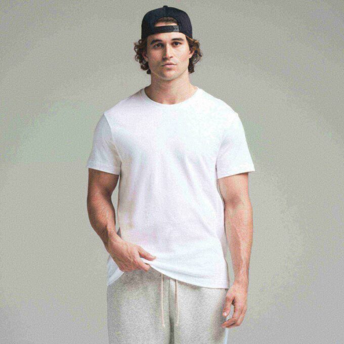 SKIMS BAUMWOLL-HERREN-KLASSISCHES T-SHIRT SKIMS BAUMWOLL-HERREN-KLASSISCHES T-SHIRT