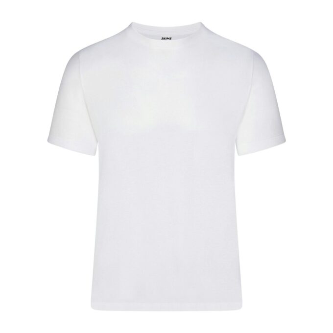 SKIMS BAUMWOLL-HERREN-KLASSISCHES T-SHIRT SKIMS BAUMWOLL-HERREN-KLASSISCHES T-SHIRT