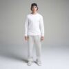 SKIMS BAUMWOLL-HERREN-LANGARM-T-SHIRT