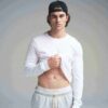 SKIMS BAUMWOLL-HERREN-LANGARM-T-SHIRT