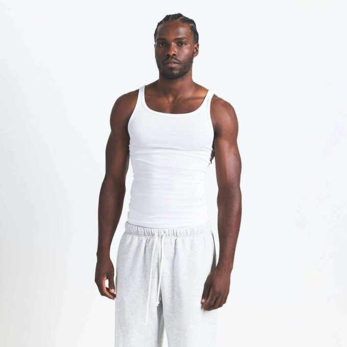 SKIMS Baumwoll-Rib-Tanktop für Herren, 3er-Pack SKIMS Baumwoll-Rib-Tanktop für Herren, 3er-Pack
