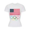 SKIMS FÜR TEAM USA BAUMWOLLJERSEY OLYMPIA-T-SHIRT SKIMS FÜR TEAM USA BAUMWOLLJERSEY OLYMPIA-T-SHIRT