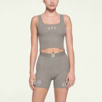 SKIMS FÜR TEAM USA COTTON RIB OLYMPIC TANK