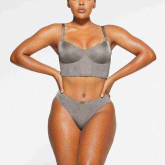 SKIMS LOGO SHINE DEMI CORSET BH SKIMS LOGO SHINE DEMI CORSET BH