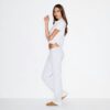 Slim-Fit-Hose aus Baumwollfleece mit niedrigem Bund Slim-Fit-Hose aus Baumwollfleece mit niedrigem Bund
