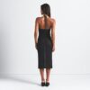 Strassbesetztes Strick-Halter-Midikleid