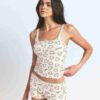 Tanktop und Shorts aus Baumwollrippspitze Tanktop und Shorts aus Baumwollrippspitze