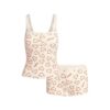 Tanktop und Shorts aus Baumwollrippspitze Tanktop und Shorts aus Baumwollrippspitze