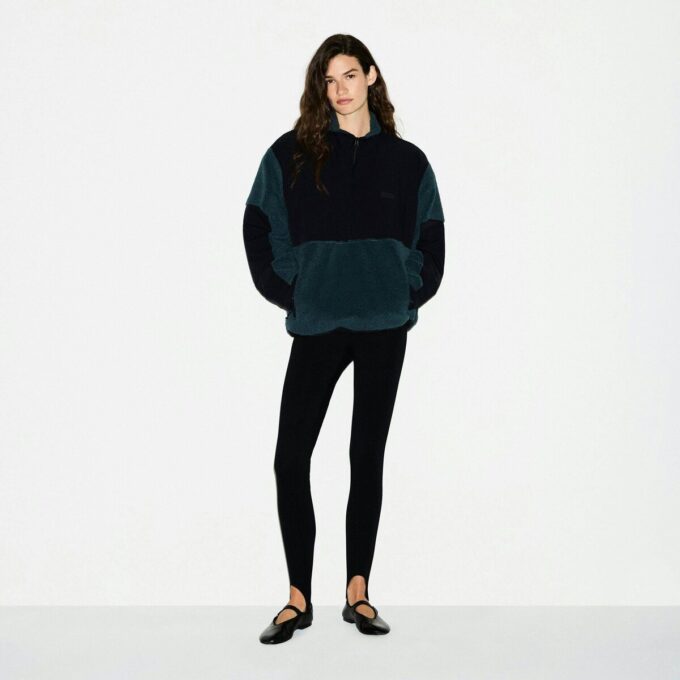 TEDDY ÜBERGRÖSSERTER HALBREISSVERSCHLUSS-PULLOVER TEDDY ÜBERGRÖSSERTER HALBREISSVERSCHLUSS-PULLOVER