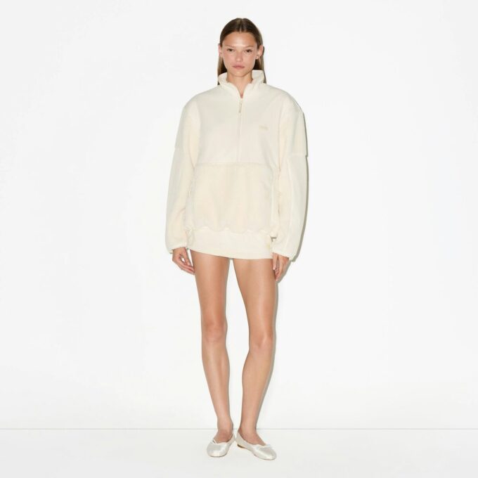 TEDDY ÜBERGRÖSSERTER HALBREISSVERSCHLUSS-PULLOVER