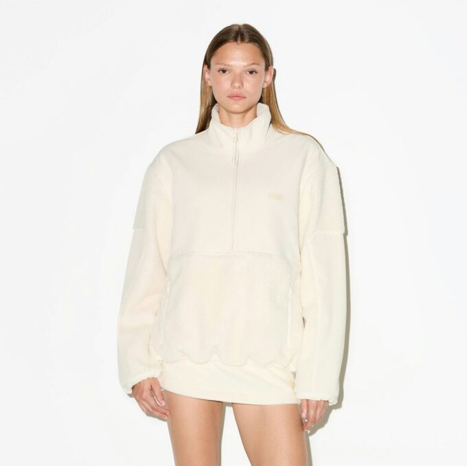 TEDDY ÜBERGRÖSSERTER HALBREISSVERSCHLUSS-PULLOVER