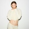 Teddy-Kurze Jacke mit Trichterkragen Teddy-Kurze Jacke mit Trichterkragen