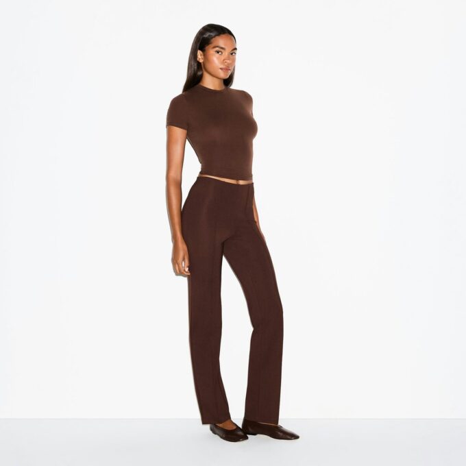 THE ESSENTIAL COLLECTION HOCHGESCHNITTENE PINTUCK-HOSE MIT GERADEM LEBEN THE ESSENTIAL COLLECTION HOCHGESCHNITTENE PINTUCK-HOSE MIT GERADEM LEBEN