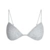 Transparenter, knapper Dreiecks-Bralette mit Rippen Transparenter, knapper Dreiecks-Bralette mit Rippen