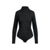 Transparenter Modal-Body mit langen Ärmeln und Rollkragen Transparenter Modal-Body mit langen Ärmeln und Rollkragen