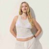 Transparenter Rippen-Tanktop mit Rundhalsausschnitt Transparenter Rippen-Tanktop mit Rundhalsausschnitt