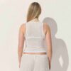 Transparenter Rippen-Tanktop mit Rundhalsausschnitt Transparenter Rippen-Tanktop mit Rundhalsausschnitt