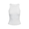 Transparenter Rippen-Tanktop mit Rundhalsausschnitt Transparenter Rippen-Tanktop mit Rundhalsausschnitt