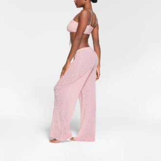 Transparenter Samt-Bralette mit Bindeband vorne
