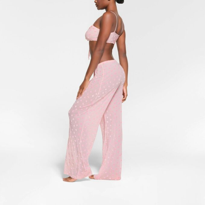 Transparenter Samt-Bralette mit Bindeband vorne Transparenter Samt-Bralette mit Bindeband vorne