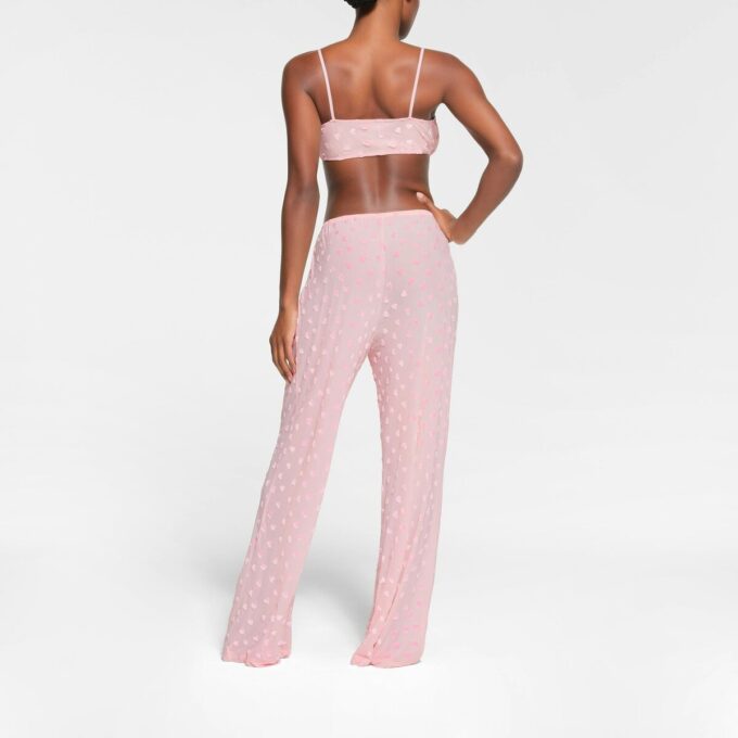 Transparenter Samt-Bralette mit Bindeband vorne Transparenter Samt-Bralette mit Bindeband vorne