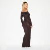 TRANSPARENTES MODELLKLEID MIT OFFENEN SCHULTERN TRANSPARENTES MODELLKLEID MIT OFFENEN SCHULTERN
