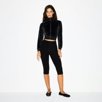 Velours-Trainingsjacke, geschrumpft
