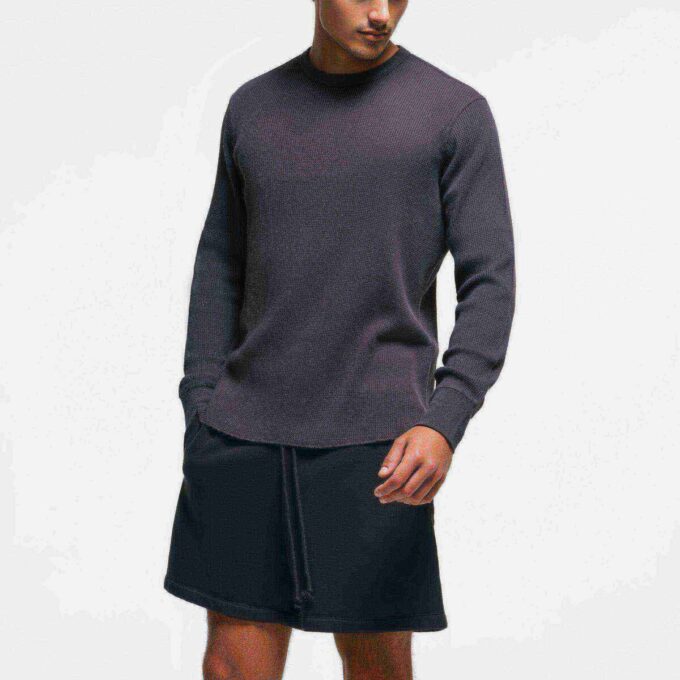 WAFFLE HERREN KLASSISCHES LANGARM-T-SHIRT WAFFLE HERREN KLASSISCHES LANGARM-T-SHIRT